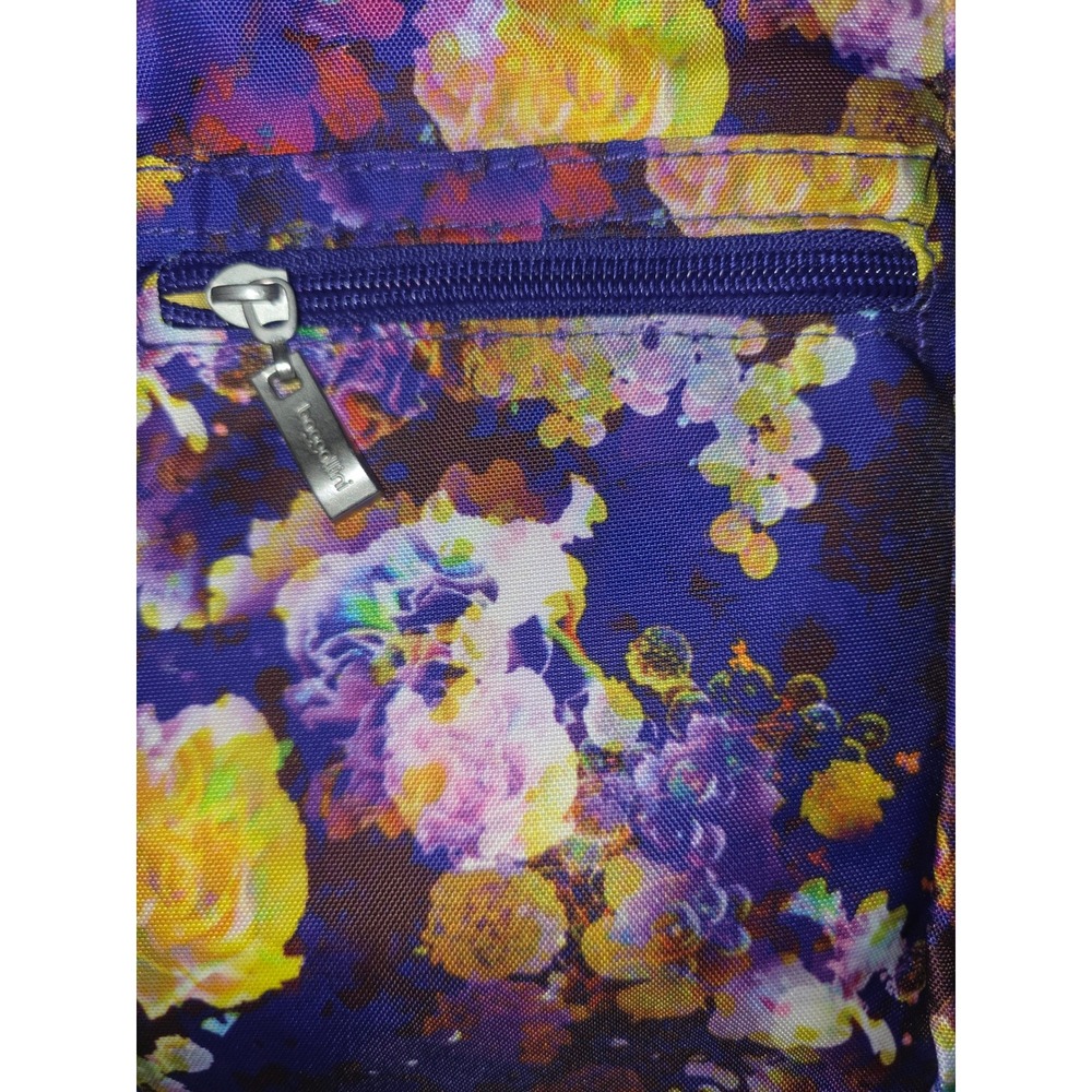 Baggallini Town Square Crossbody Purple Floral Nylon Bag TSQ697B1058 NWT - Picture 3 of 8